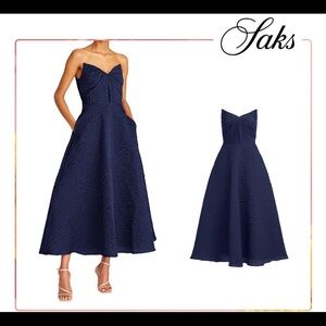 Saks Theia Crinkle calf Dress
